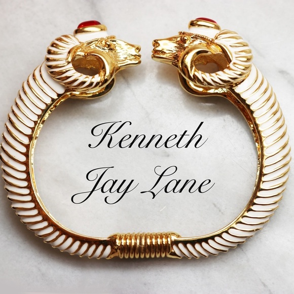 🏆 BOOKPIECE Kenneth Jay Lane Ram's Head Bracelet - Picture 11 of 16